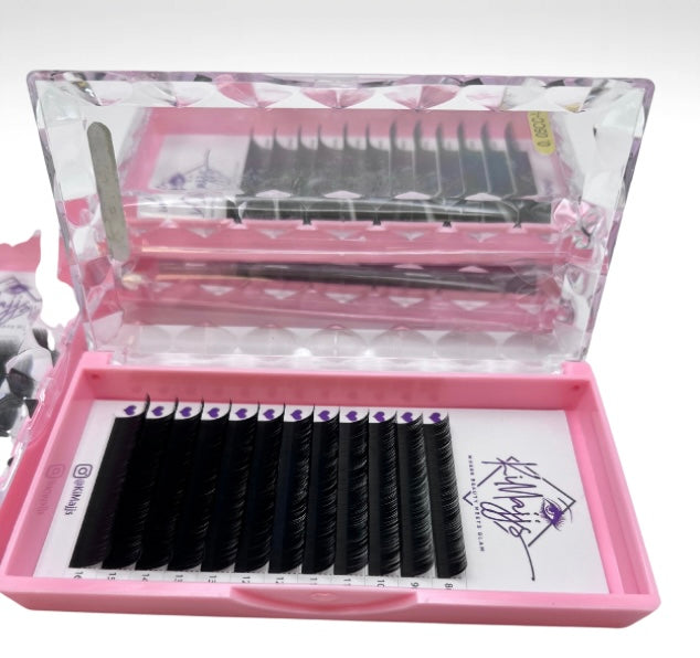 KiMajjs Beauty Cashmere Matte Lash Trays B Curl